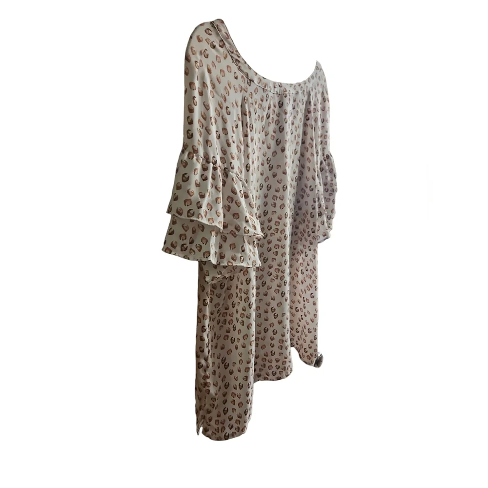 Loft outlet animal print ruffled sleeve blouse - Picture 2 of 4